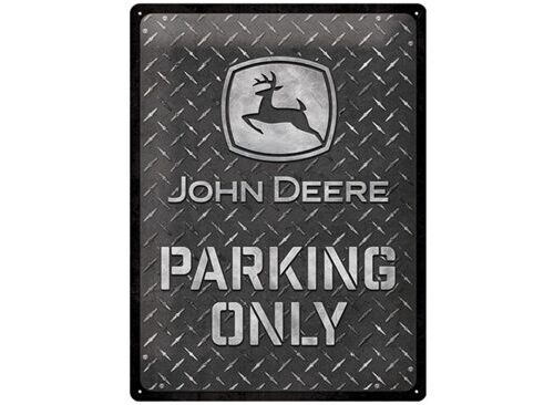 JOHN DEERE Blechschild Parking Only NEW