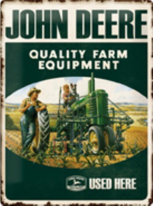 JOHN DEERE Blechschild Quality Farm Equipment