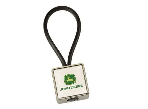 -JOHN DEERE Schlüsselanhänger aus Metall mit Logoinlay