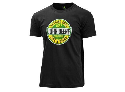 -JOHN DEERE T-shirt Nothing Runs Like A Deere Schwarz