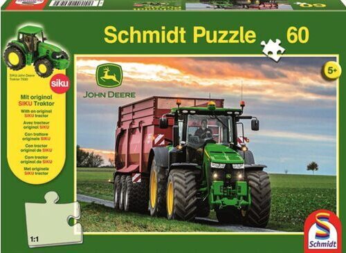 JOHN DEERE Puzzle + SIKU Traktor Traktor 8370R