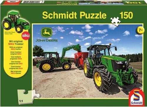 JOHN DEERE Puzzle + SIKU Traktor „Traktoren der M-Serie