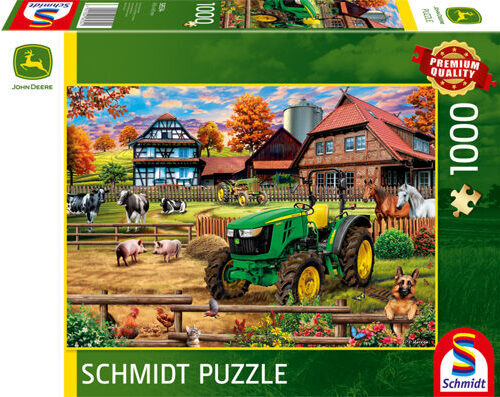 JOHN DEERE Puzzle „John Deere Traktor 5050E auf dem Bauernhof“