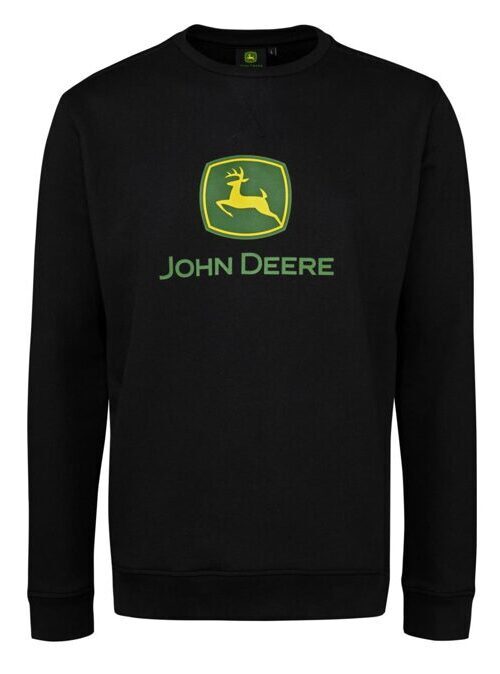 -JOHN DEERE Sweatshirt Nothing Runs Like A Deere Schwarz