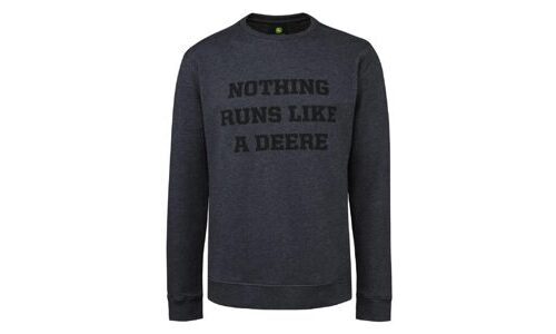 -JOHN DEERE Sweatshirt Nothing Runs Like A Deere Grau